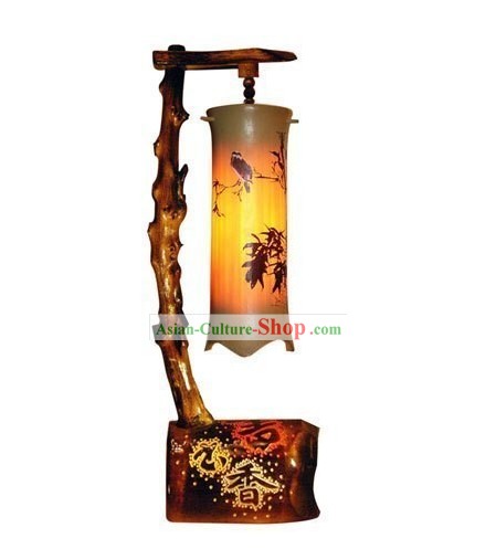 Chinese Hand Made Bamboo Desk Reading Lantern