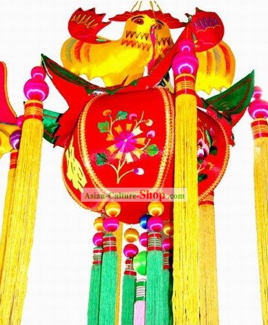 Lanterna chinesa Decoração artesanal e bordado