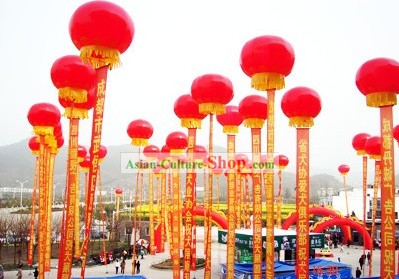 Chinese Traditional Red Inflatable Lanterns