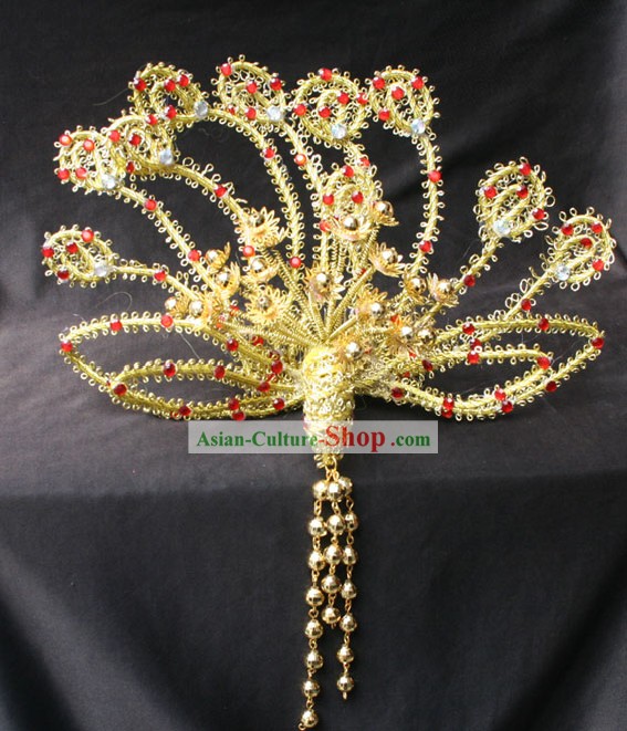 Hand Made Chinese Phoenix Wedding Hairdress