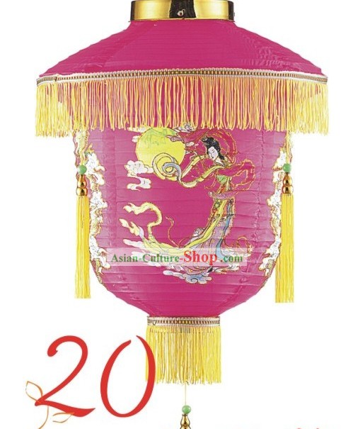 20 Inch Chinese Chang Er Flower Basket Lantern