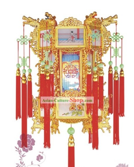 Chinese Classic Dragons Hanging Palace Lantern