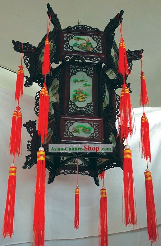 30 Inch Altura Grande Três Camadas Palace Lantern