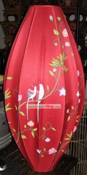 Hand Painted Chinese Silk Hanging Lantern