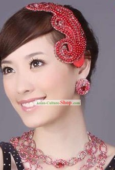 Acessórios de noiva - noiva headpiece Sorte Vermelho