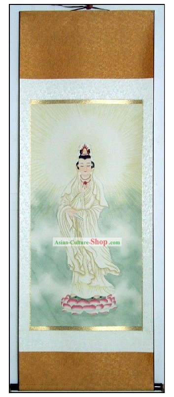 Pintura Chinesa Tradicional Buddha Scroll