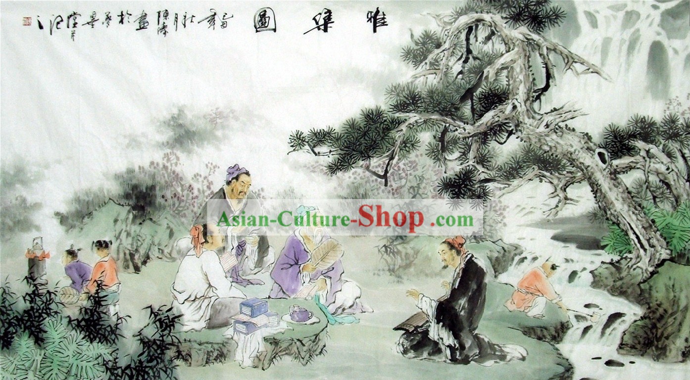 Chinês antigo Pinturas-Gathering