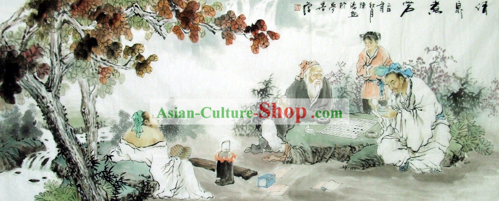 Pintura Figurine tradicional chinesa por Chen Tao