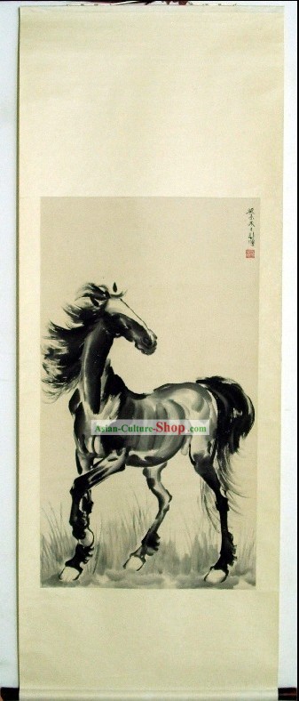 Pintura cavalo tradicional chinesa