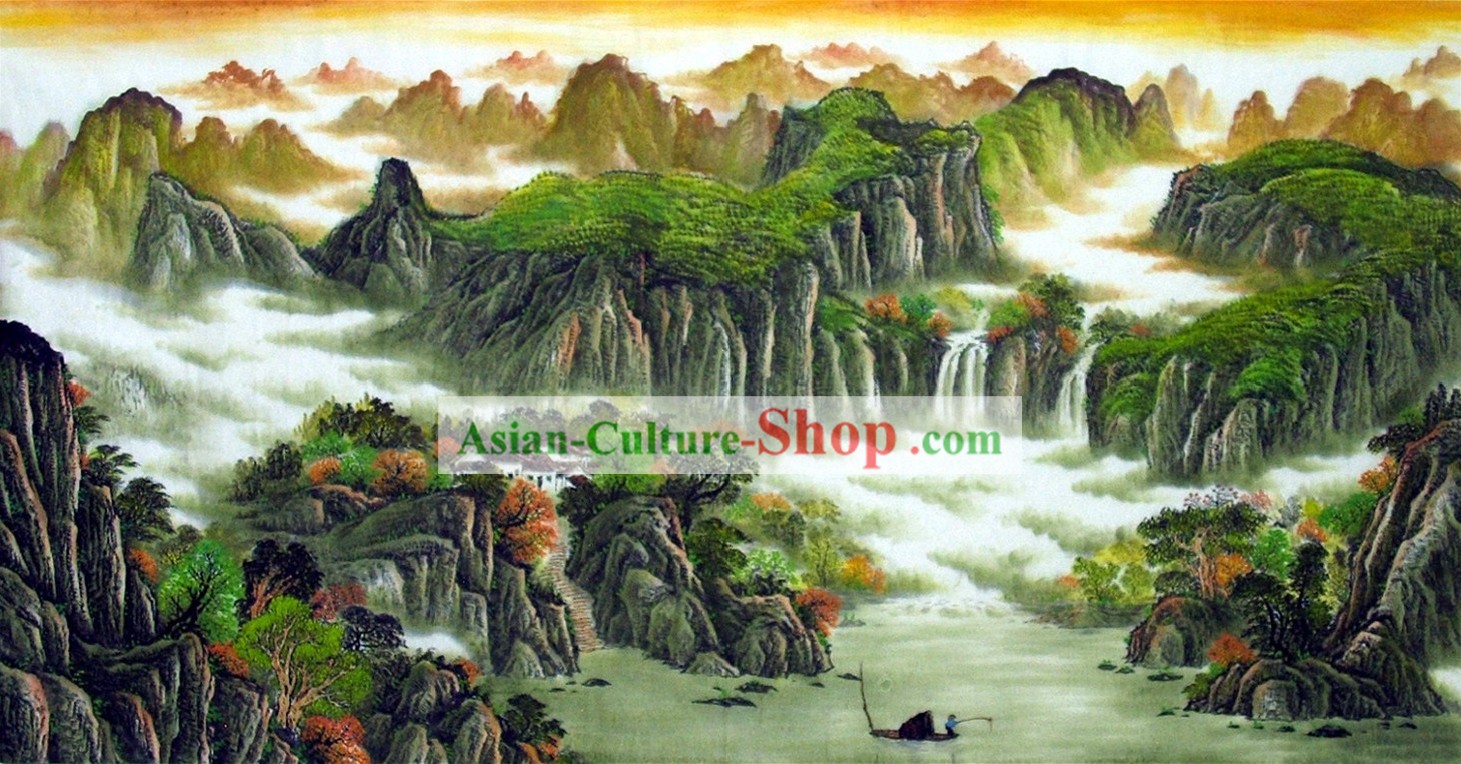 Chinese Water Ink Painting - One's Beloved Country