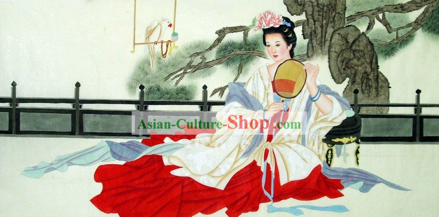 Pintura Lady tradicional chinesa por Liu Lanting