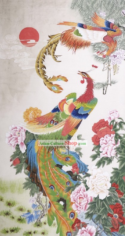 Pinturas tradicionais chinesas Phoenix/Phoenix Pintura Peony