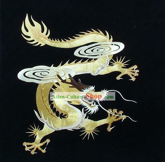 Peinture chinoise main dragon blé