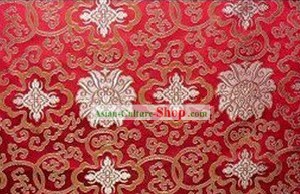 Traditionnel tissu de soie rouge