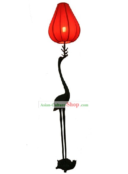 Traditional Chinese Handmade Large Crane and Tortoise Floor Lantern