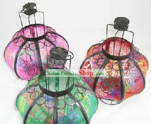 Traditional China Beijing Happy Celebration Handmade Iron Lantern