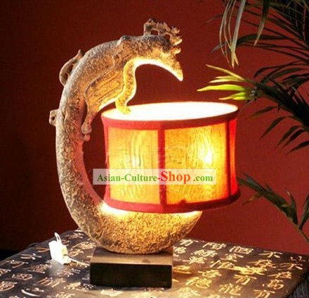 Chinês tradicional Handmade Pedra Phoenix Lantern