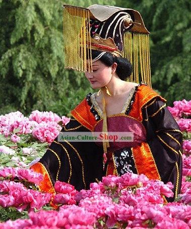 Supreme Chinese Ancient Emperor Clothing Complete Set for Women