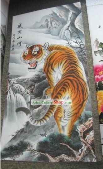 Chinoise: Film et Stage et Studio Photo Prop - Tiger Peinture Traditionnelle