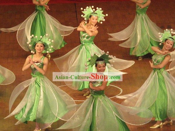 Traditional Jasmine Flower Dance Costumes Complete Set