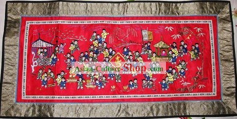 Chinois de l'artisanat de broderie traditionnelle - Un centaine d'enfants