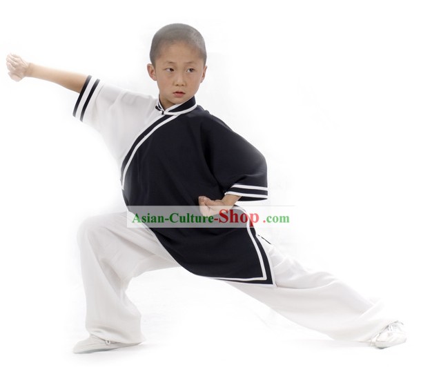 어린이를위한 중국어 전문 플렉스 무술 태극권 유니폼 세트