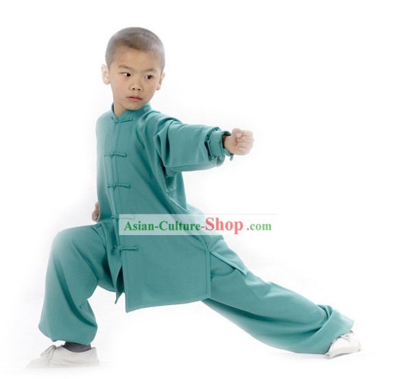 China profesional de manga larga de lino por las artes marciales Tai Chi conjunto uniforme completo para niños