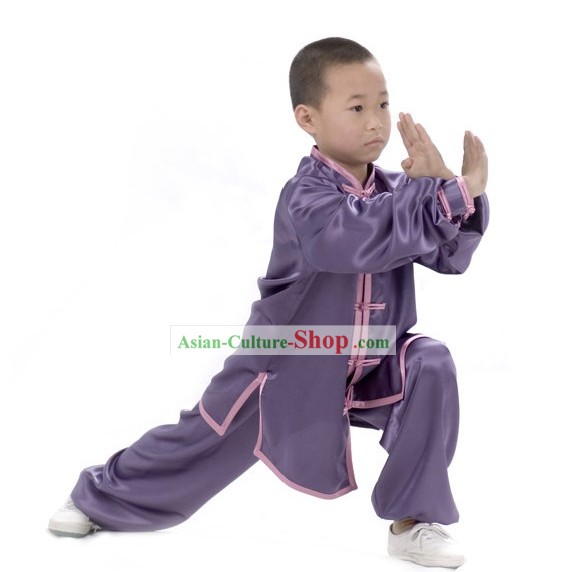 China Artes Marciales Profesionales de manga larga Tai Chi conjunto uniforme completo para niños