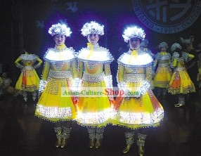 Professional Stage Performance Luminous Costumes Complete Set