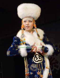 Chinese Classical Mongolian Costume Complete Set