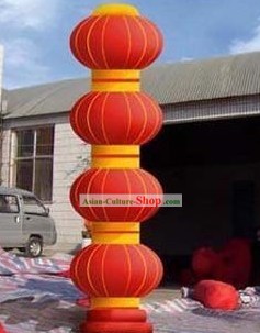 315 Inch Large Inflatable Four Lanterns Colume Set