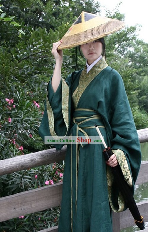 Chinese Ancient Swordsman Dress and Hat Set
