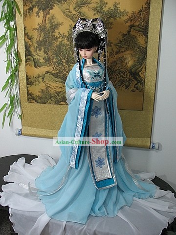 Chinese Traditional Long Empress Costumes Complete Set