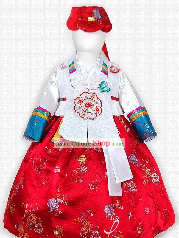 Traditional Korean Birthday Hanbok Set for Girls