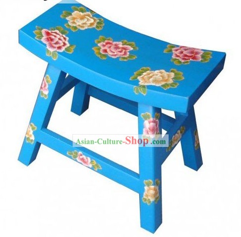 Chinese Tibetan Natural Wood Bar Chair