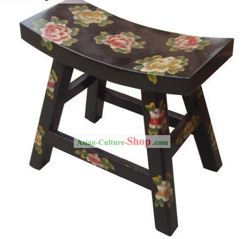 Chinese Tibetan Natural Wood Bar Chair