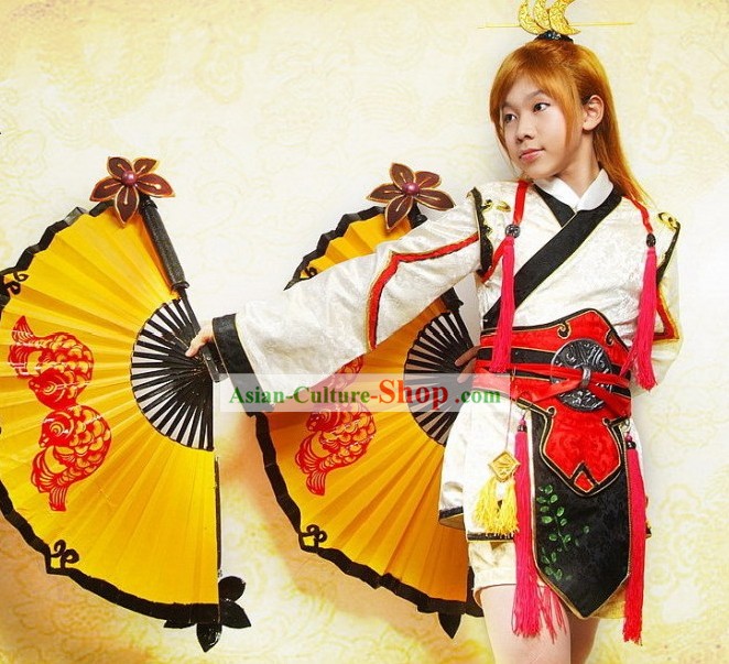 Ancient Chinese Fighter Cosplay Costume Set