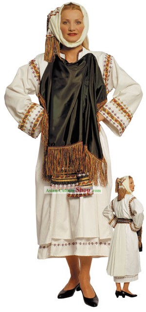 Xios Pyrgi Mujer traje tradicional danza griega