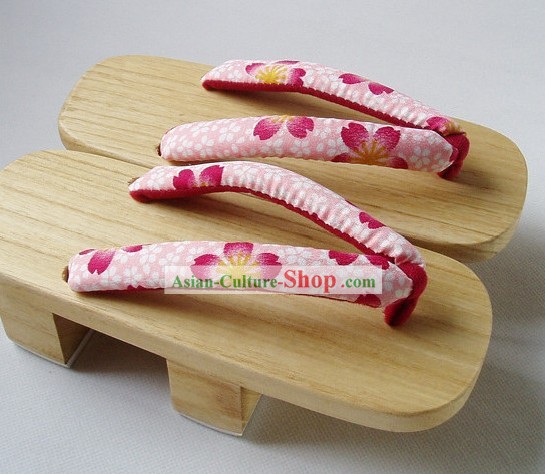 Traditional Japanese Kimono Geta Set for Women