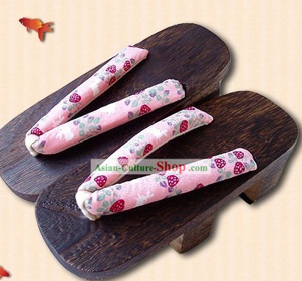 Traditional Japanese Kimono Female Geta Set for Children