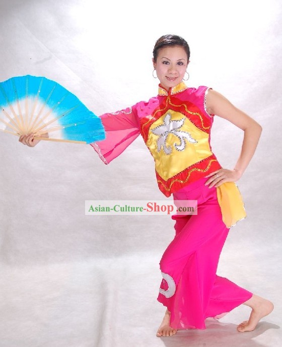 Chinese Traditional Fan Dance Costumes