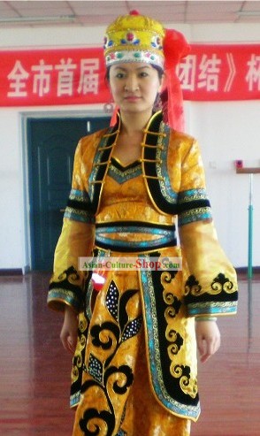 Chinese Traditional Mongolian Costume Complete Set