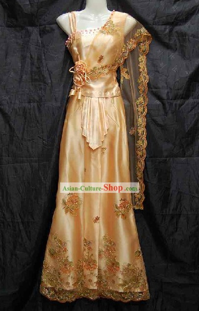 Traditional Water-Sprinkling Festival Dress for Women