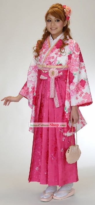 여성 고대 일본 기모노 드레스