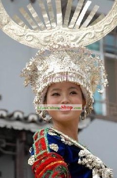 Miao Minority Silver Horn Hat/Miao Hat