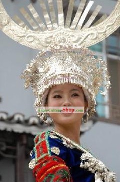 Miao Minority Silver Horn Hat/Miao Hat