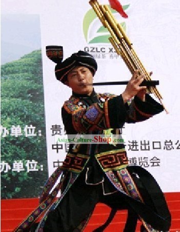 Chinese Traditional Miao Costume Complete Set for Men