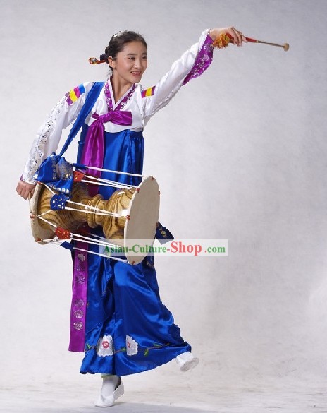 Traditional Korean Drum Dance Costumes Set