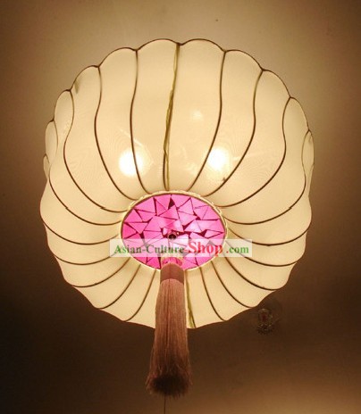 Chinoise main grande lanterne Plafond Lotus