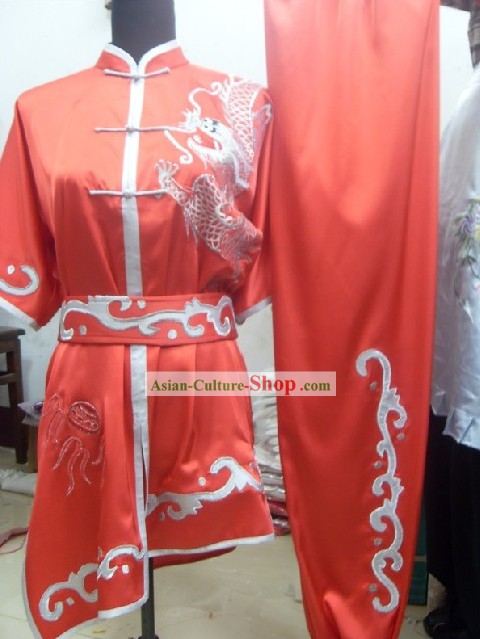 Professional Kung Fu Competiton Silk Dragon Suits